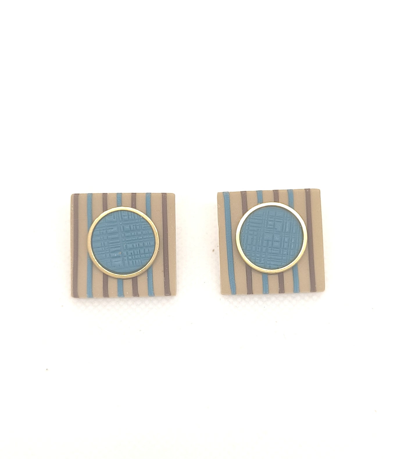 Tweed earrings | Textile -inspired elegance