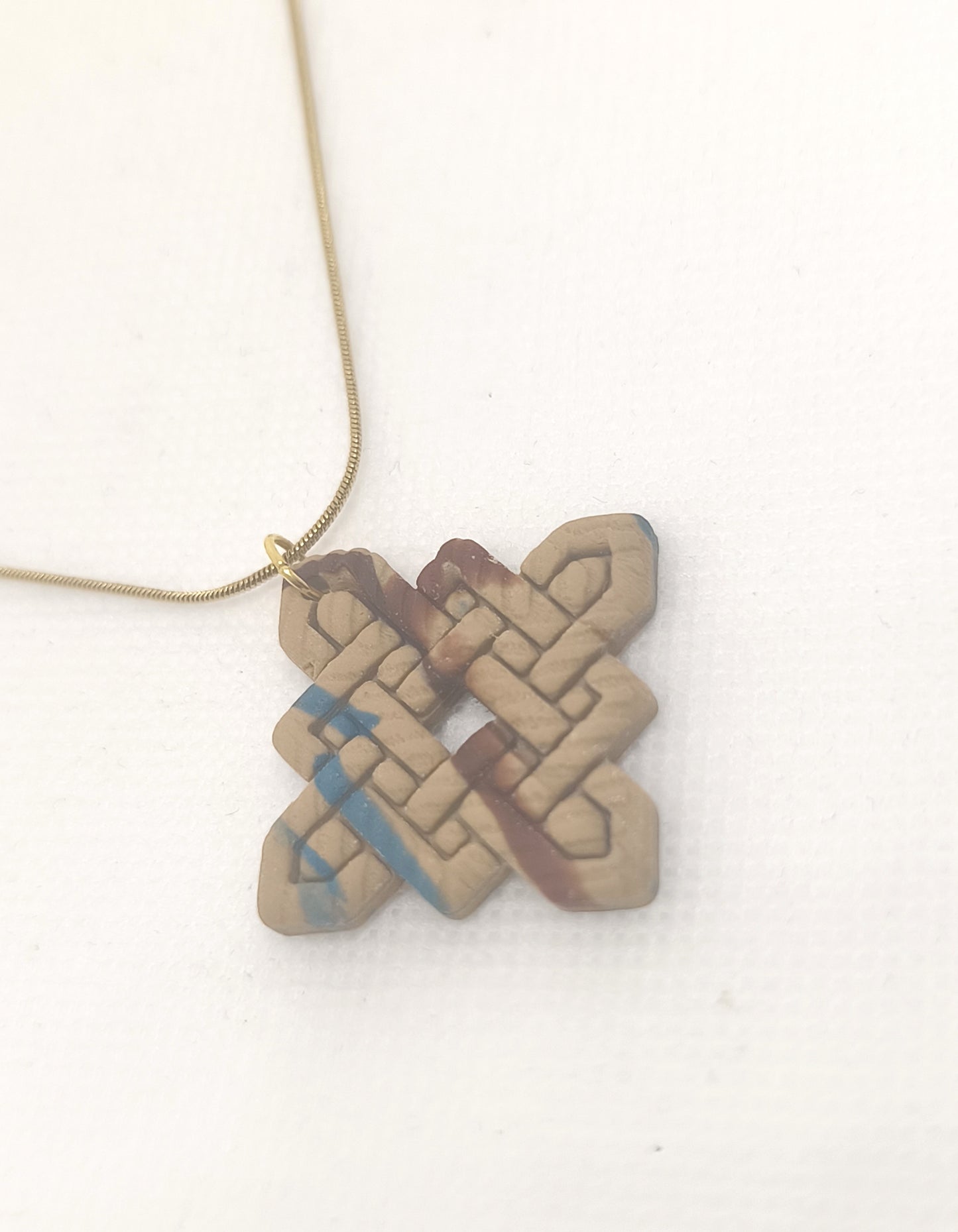 Tweed necklace | Handcrafted Polymer Clay Jewelry
