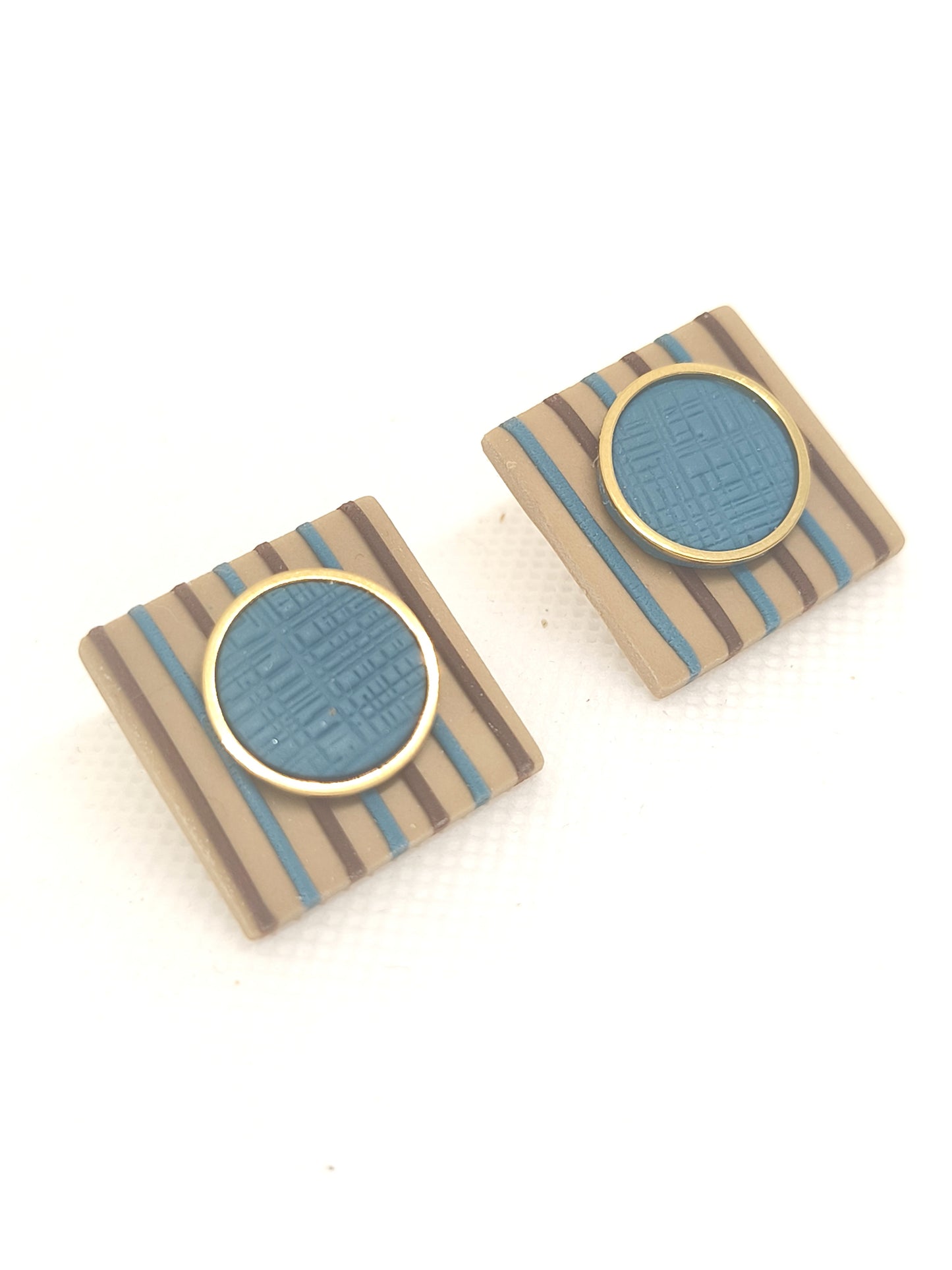 Tweed earrings | Textile -inspired elegance