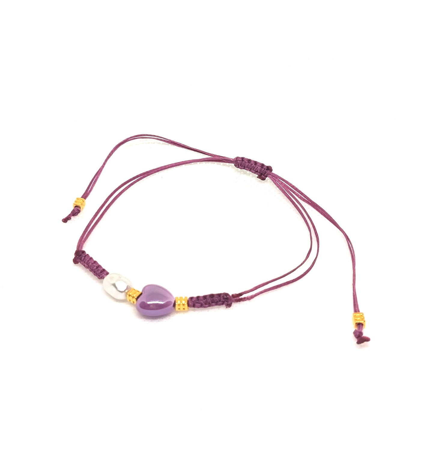 Macrame bracelet heart