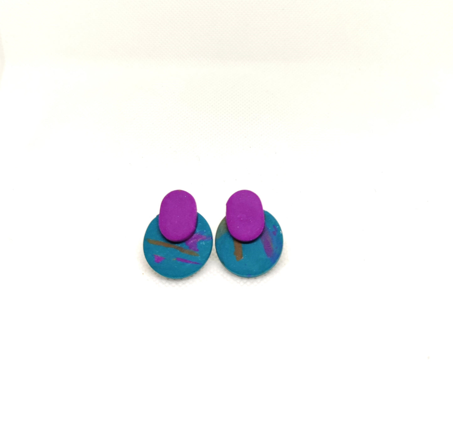 "Petrol petals" earrings