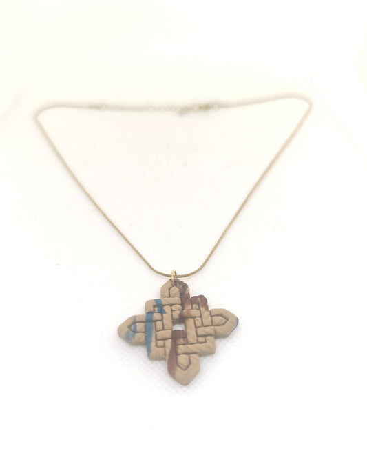 Tweed necklace | Handcrafted Polymer Clay Jewelry