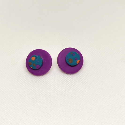 "Purple rain" earings