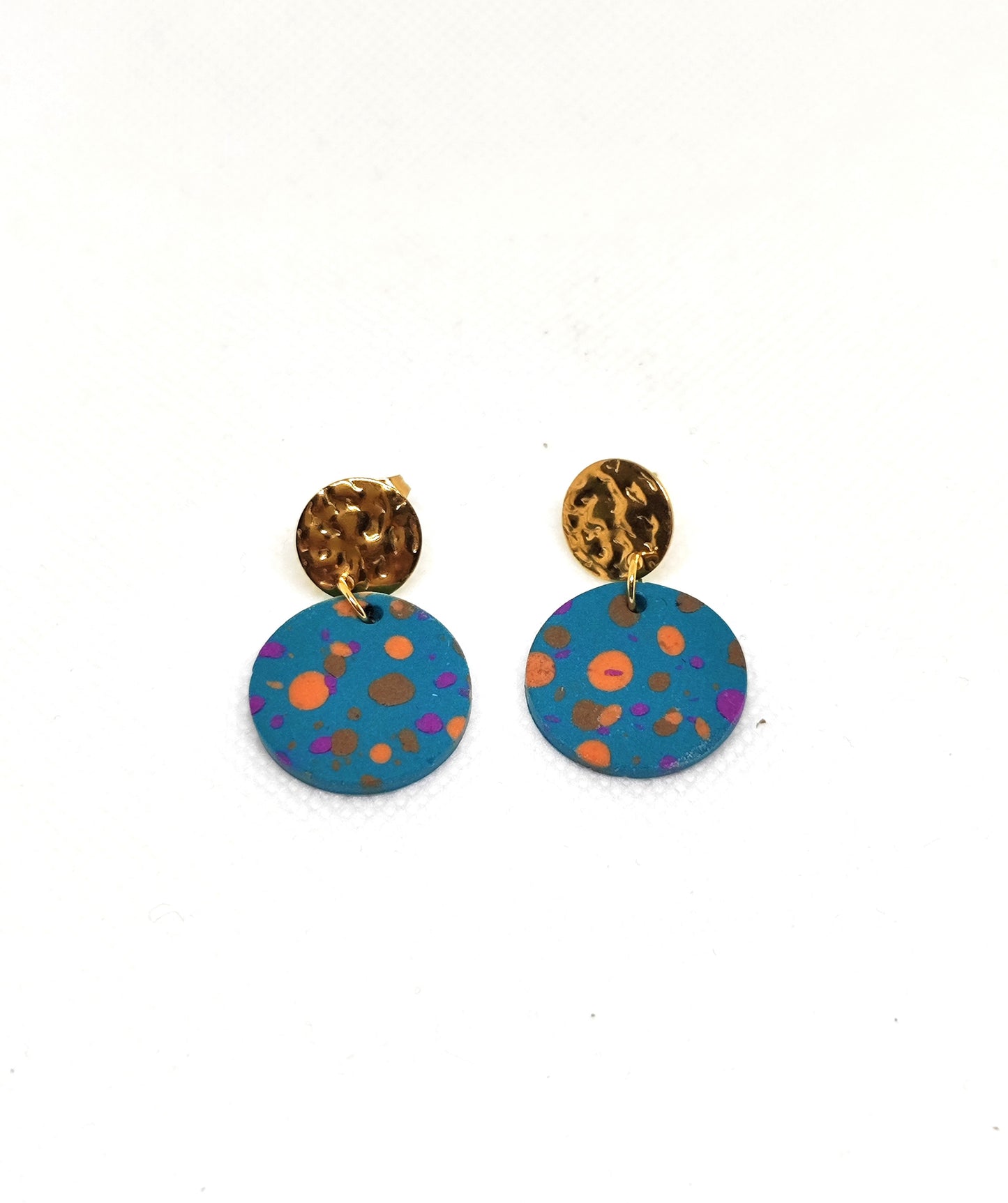 "Petrol petals" earrings