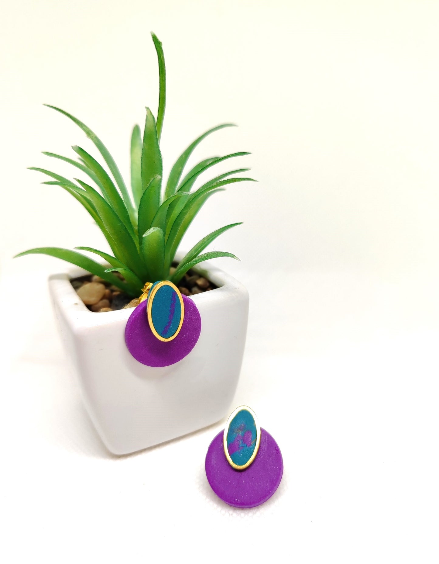 "Purple rain" earrings